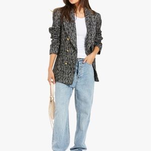 Anine Bing Dionne blazer in black & white, size S